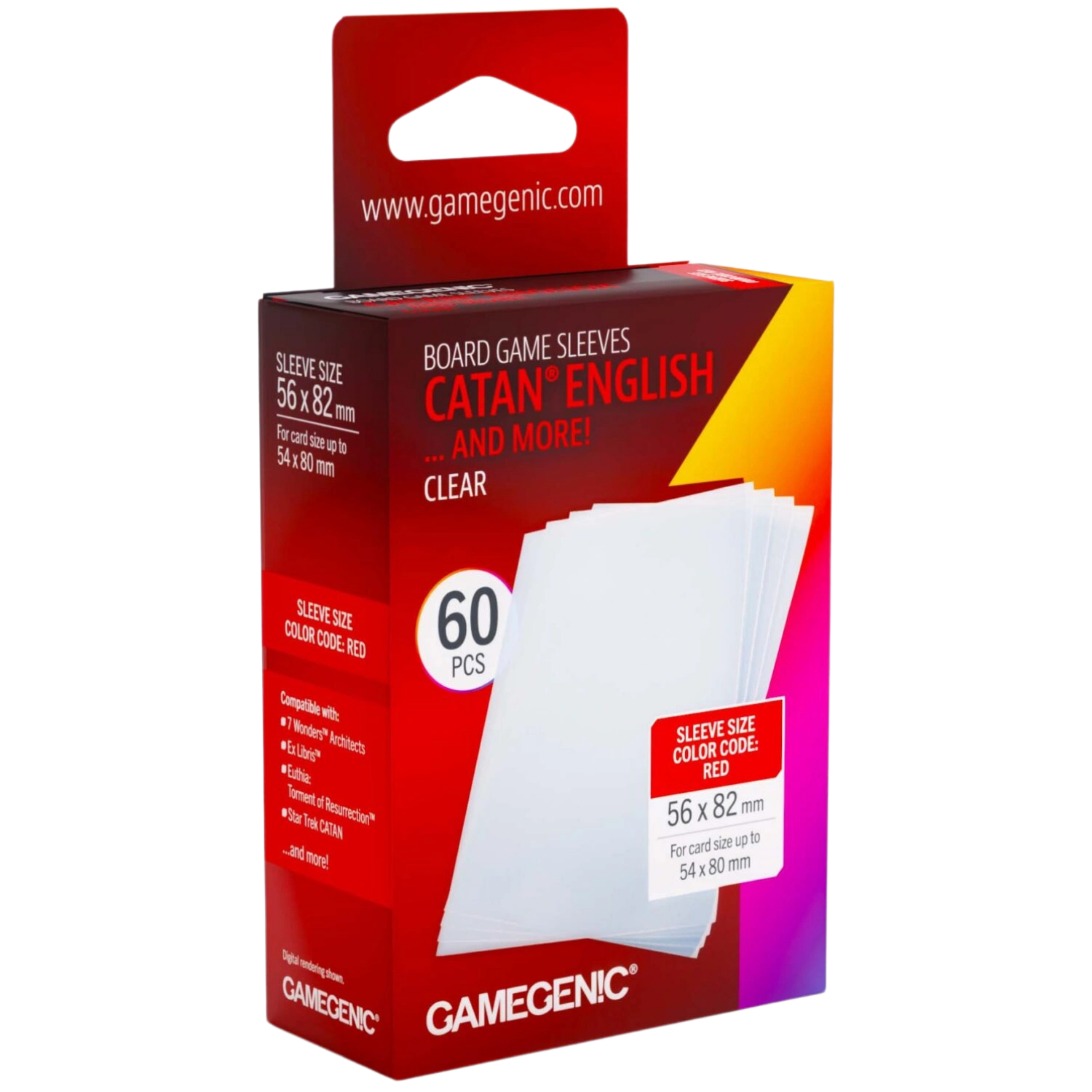 Gamegenic Board Game Sleeves Prime Catan 54 x 80mm (60 sleeves) New Pa