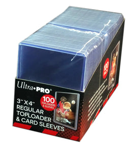 100x 3"x4" Toploader + 100x Soft Sleeves Combo