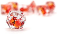 Fanroll Dice: Red Dragon Resin Polyhedral Dice Set