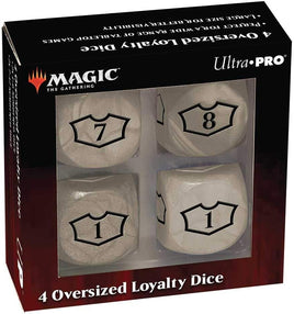 Magic the Gathering 4 Oversized Loyalty Dice - plains