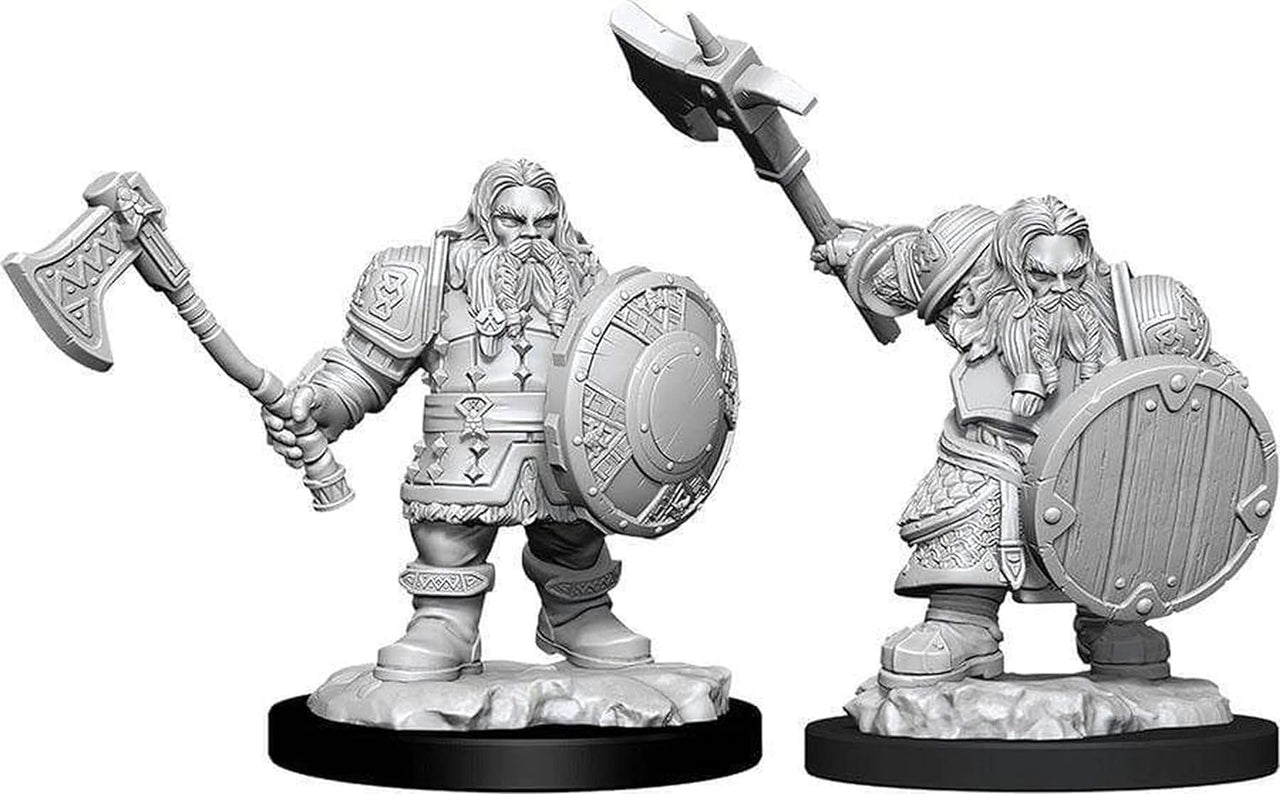 Nolzur's Figurines D&D Non Peinte - Dwarf Fighter (Male) W11