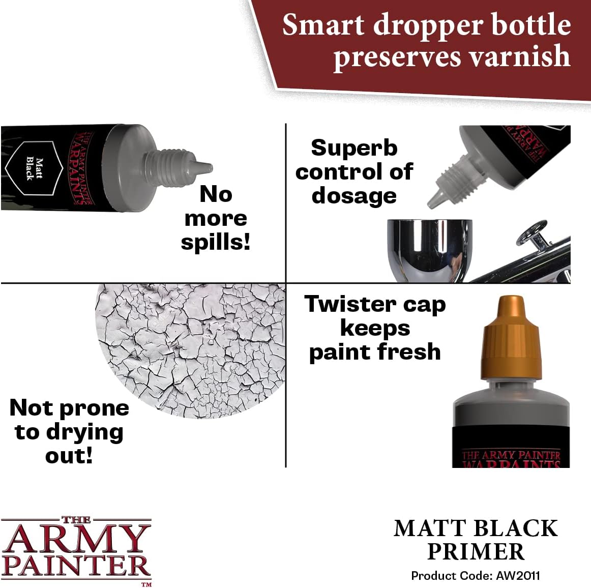 The Army Painter Warpaints: Air Primer Matt Black 100ml