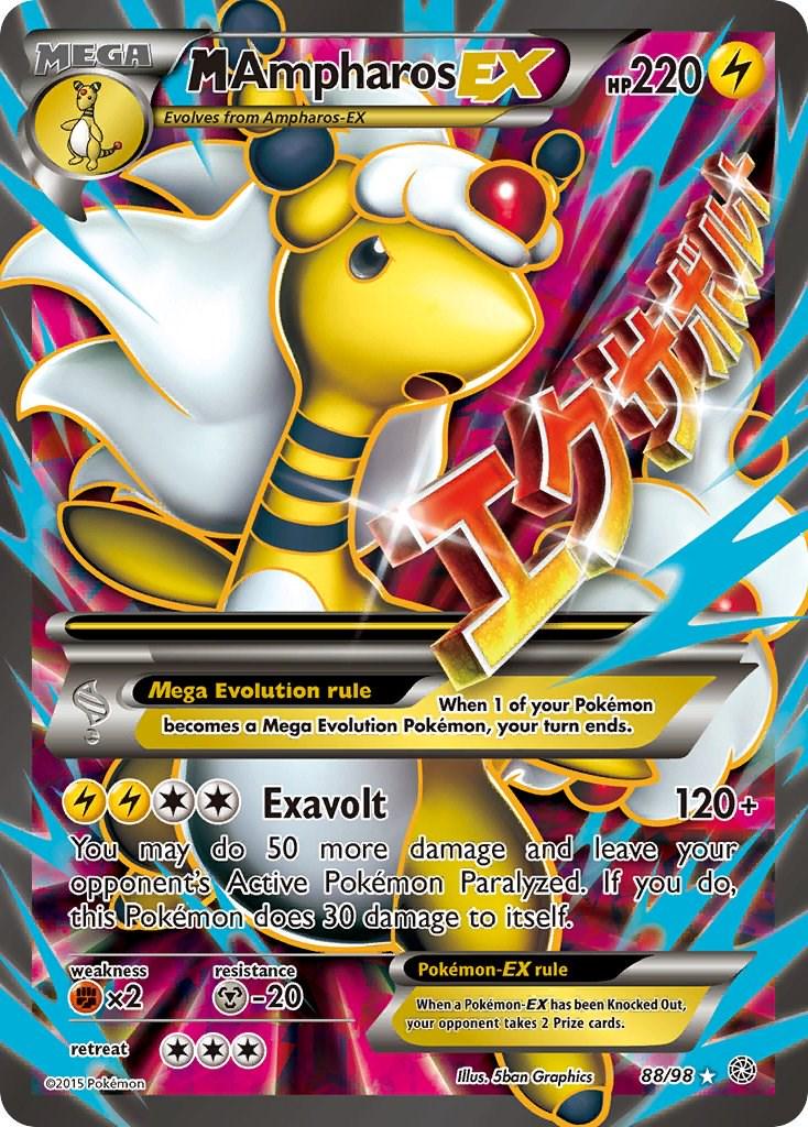 Pokémon TCG - M Ampharos Ex 88/98 Carte Simple