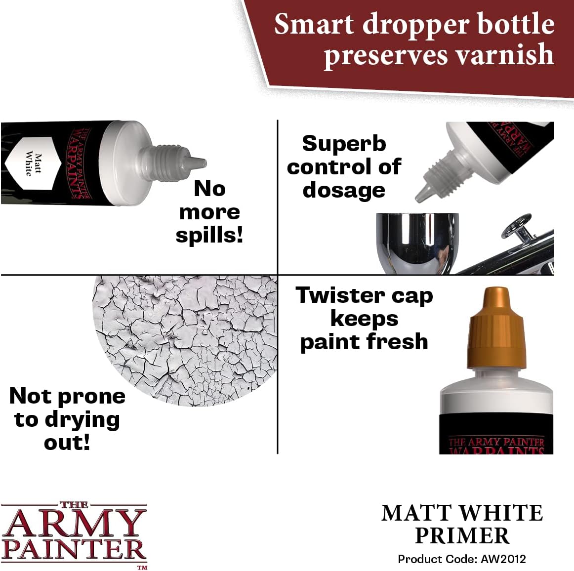 The Army Painter Warpaints: Air Primer Matt White 100ml