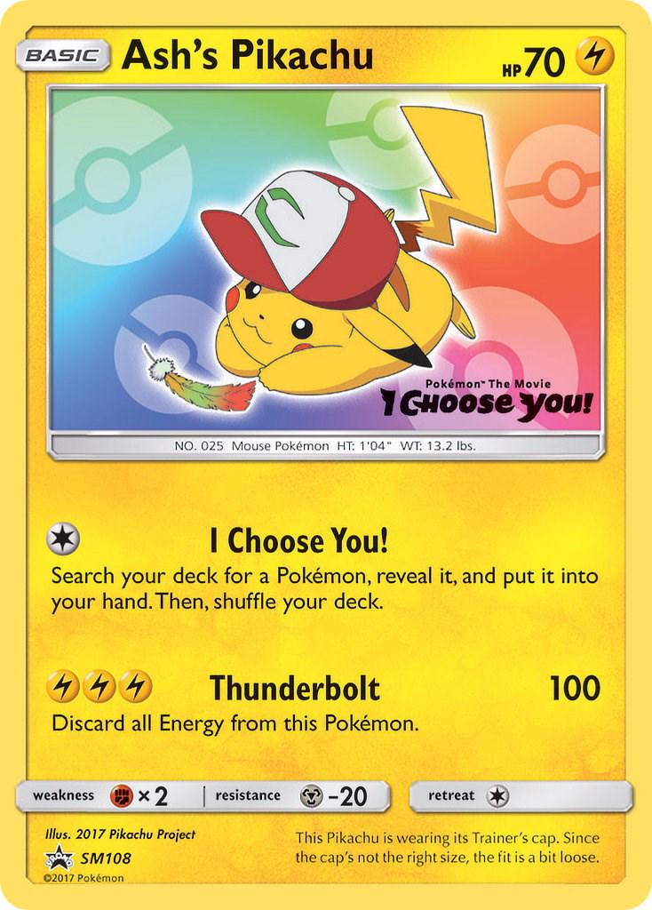 Pokémon TCG - Ash's Pikachu #SM108 Promo