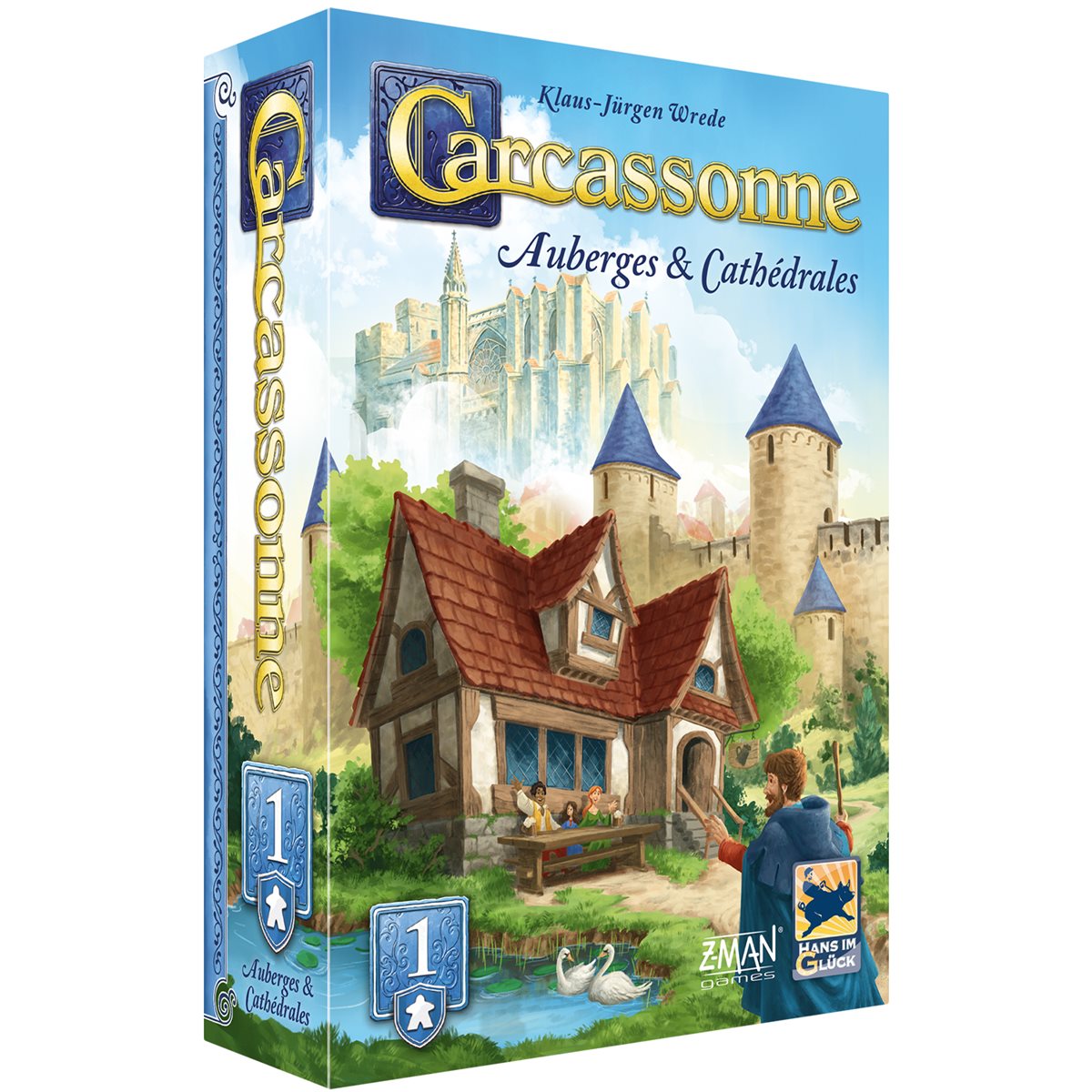 Carcassonne: Ext 1: Auberges & Cathedrales (FR) - Nouvelle Version 2025