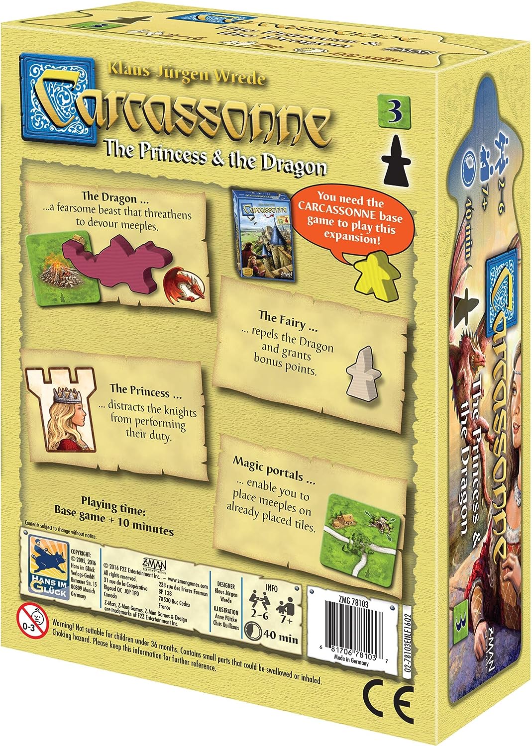 Carcassonne Expansion 3 - The Princess & Dragon