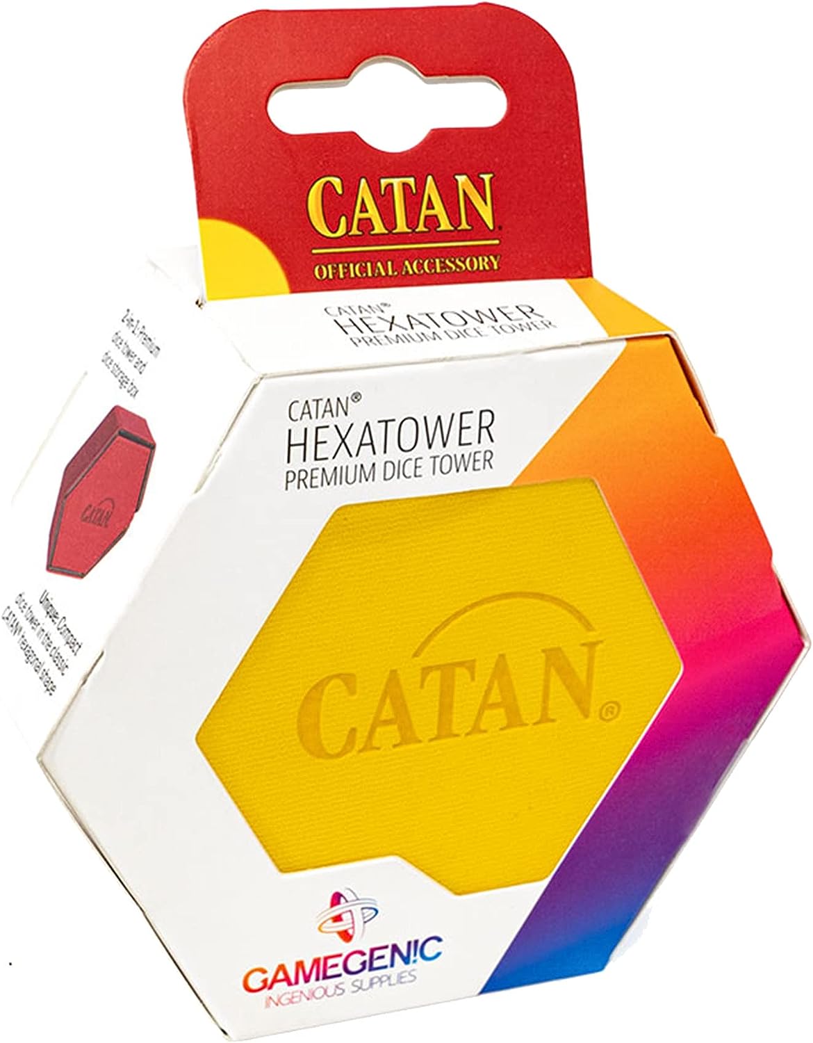 Gamegenic - Catan Hexatower Premium Dice Tower - Yellow