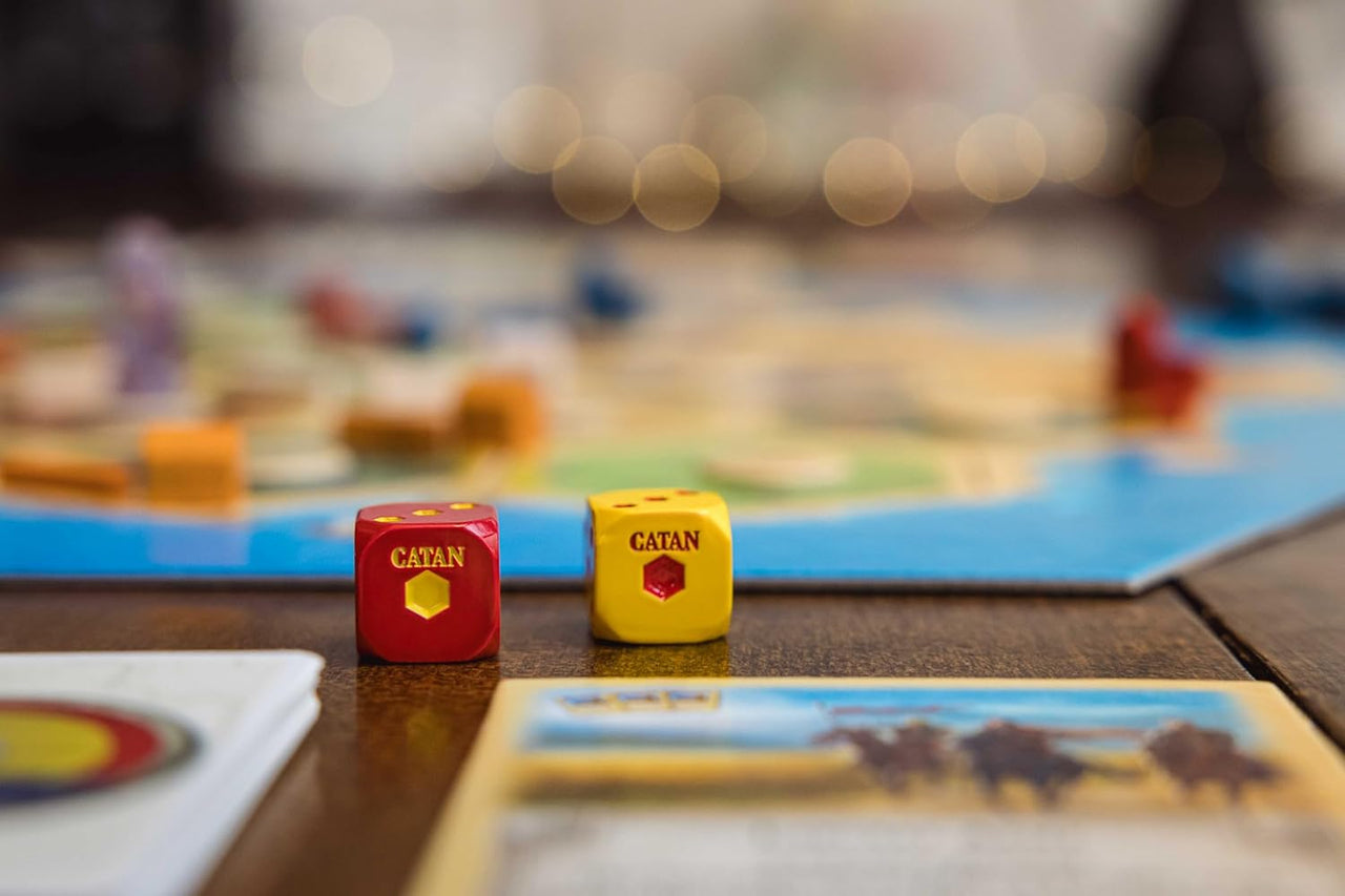 Fanroll Catan: Premium Ensemble De Voleur et Dés en Métal (Tiger's Eye )