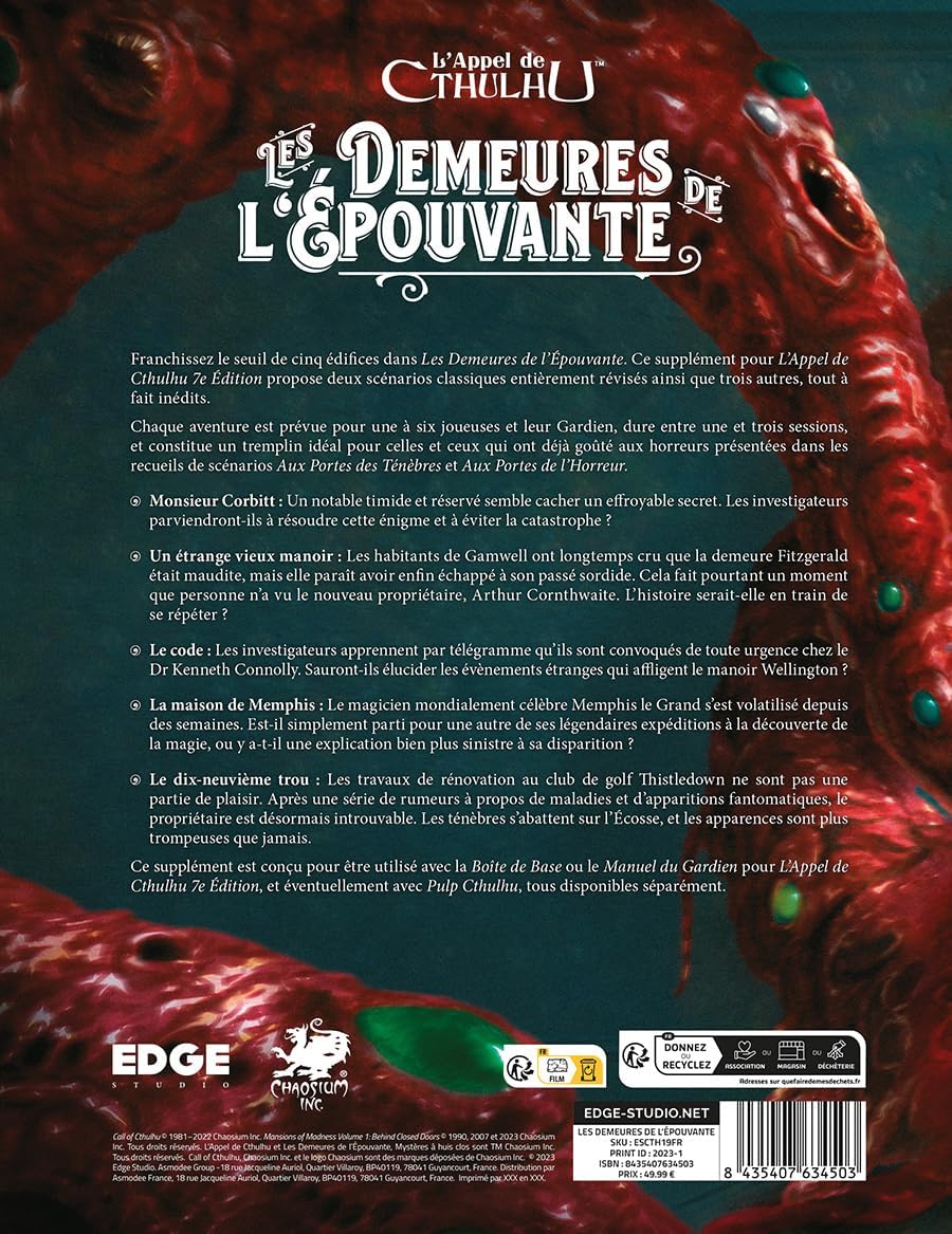 Demeures de l'Epouvante (Les) (2740800177 Demeures de l'Epouvante (Les) (2740800177