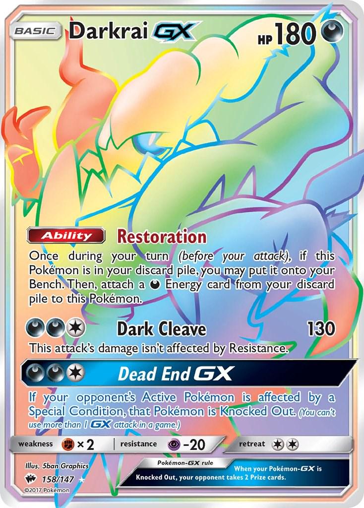 Pokémon TCG - Darkrai Gx #158 Burning Shadow