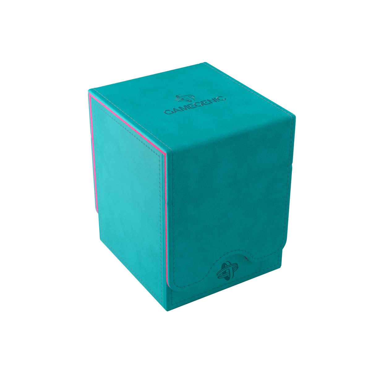 Boîte de rangement pour cartes: Squire Plus XL: Bleu sarcelle / Rose (100 ct) (ML)