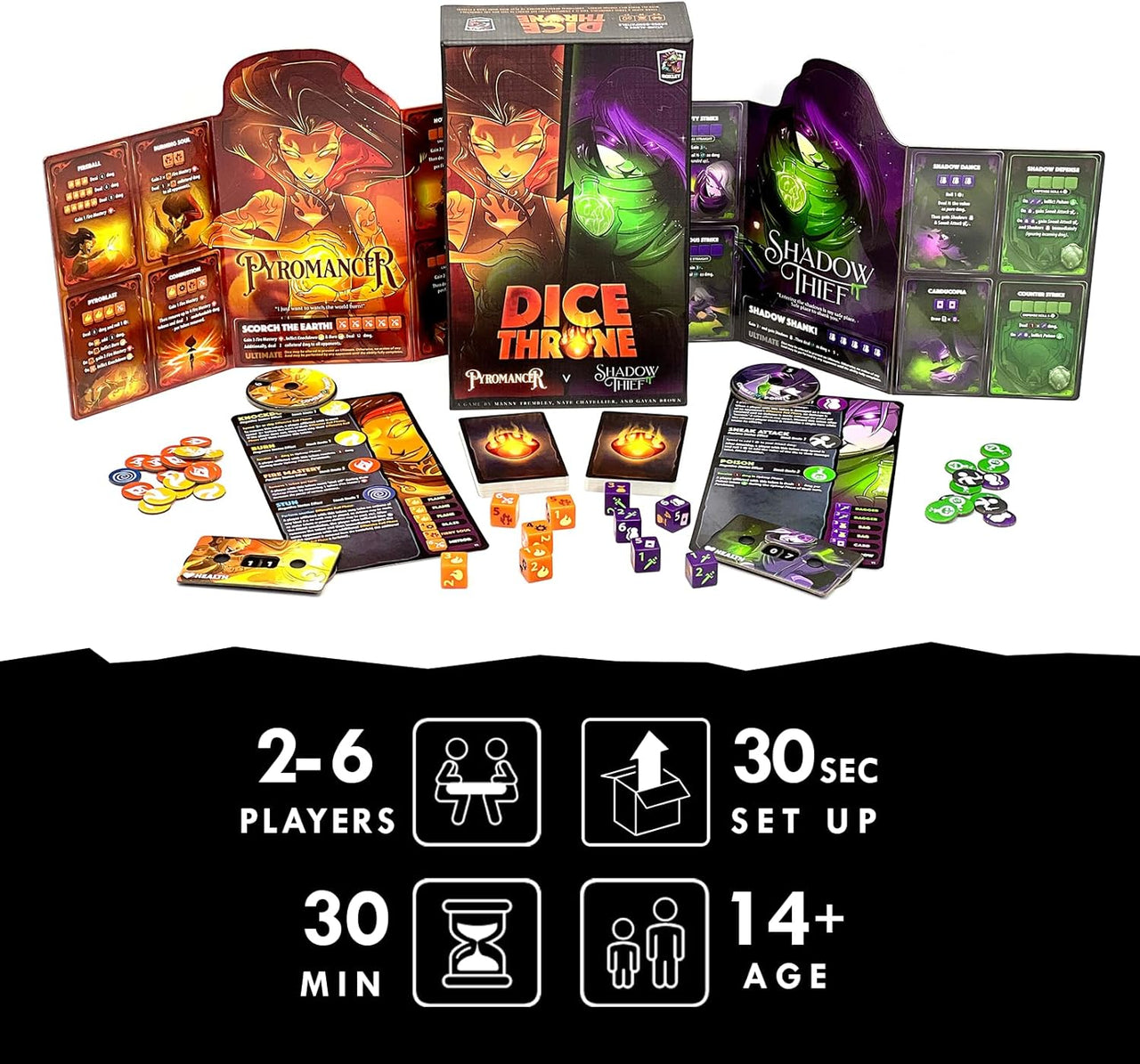 Dice Throne - Season One - Pyromancer vs Shadow Thief (EN)