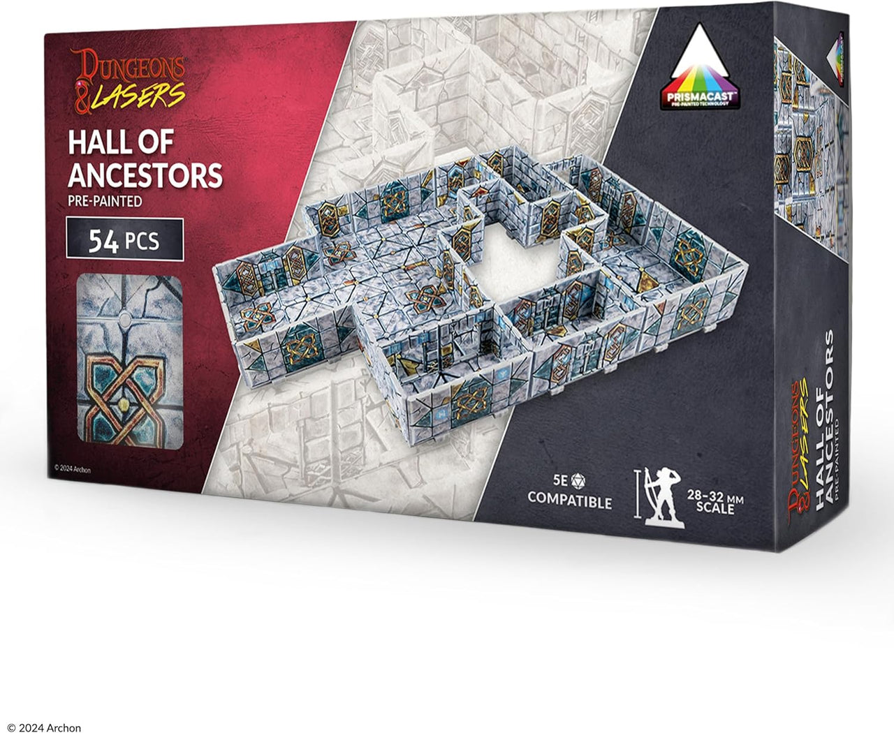 Dungeons & Lasers Halls of Ancestors PrismaCast™ Ensemble de Terrain Pré-Peint