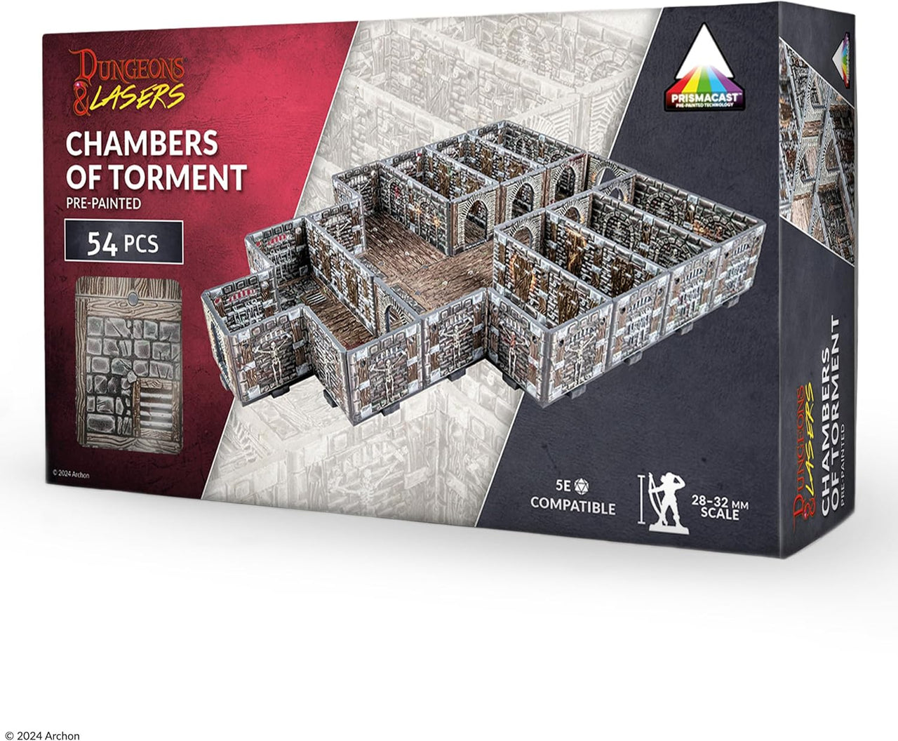 Dungeons & Lasers Chambers of Torment PrismaCast™ Ensemble de Terrain Pré-Peint