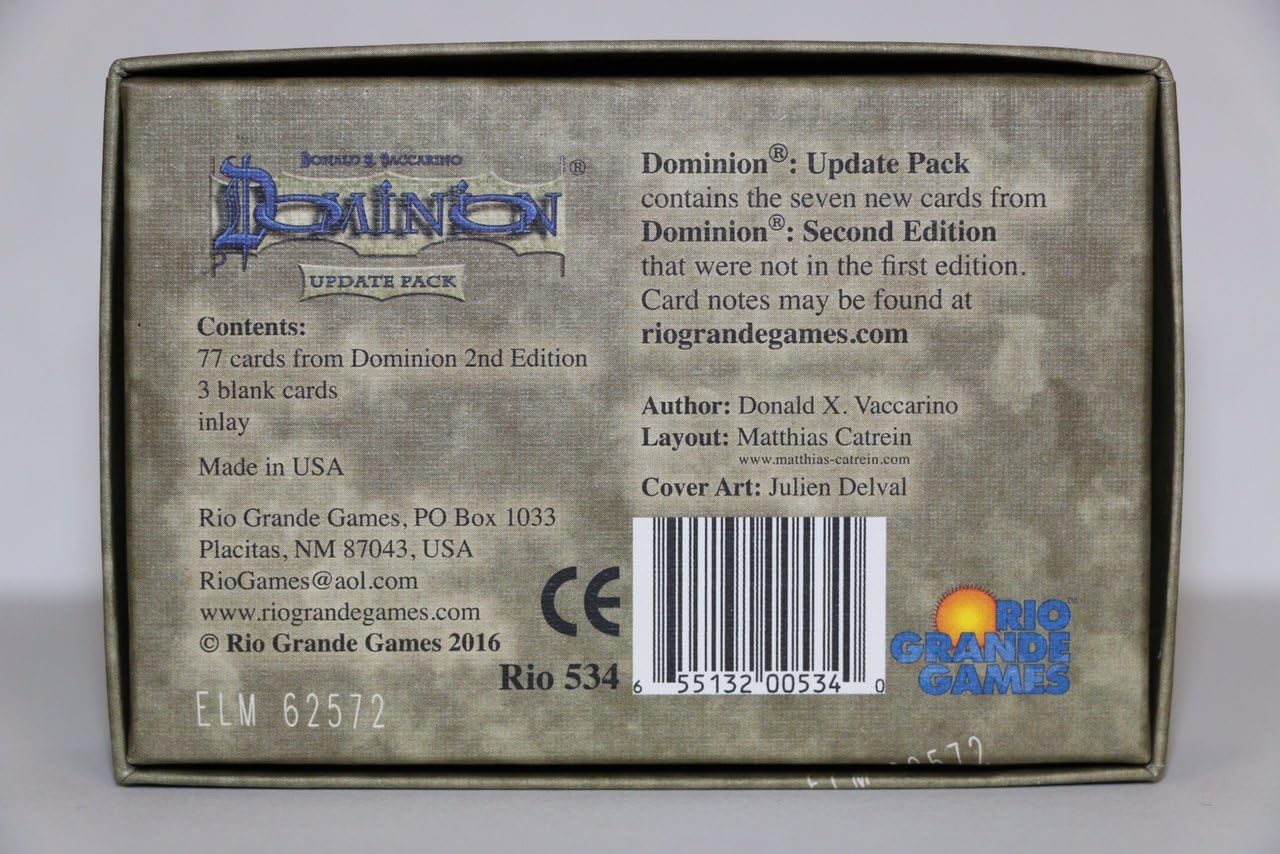 Dominion Deck Building Game - Base Game 2nd Edition Update Pack (EN)