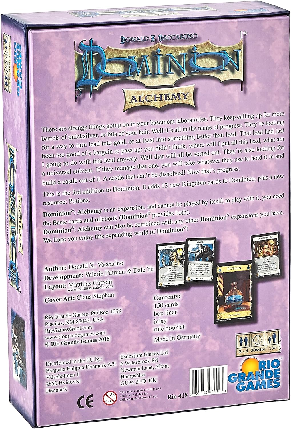 Dominion Deck Building Game - Alchemy Expansion