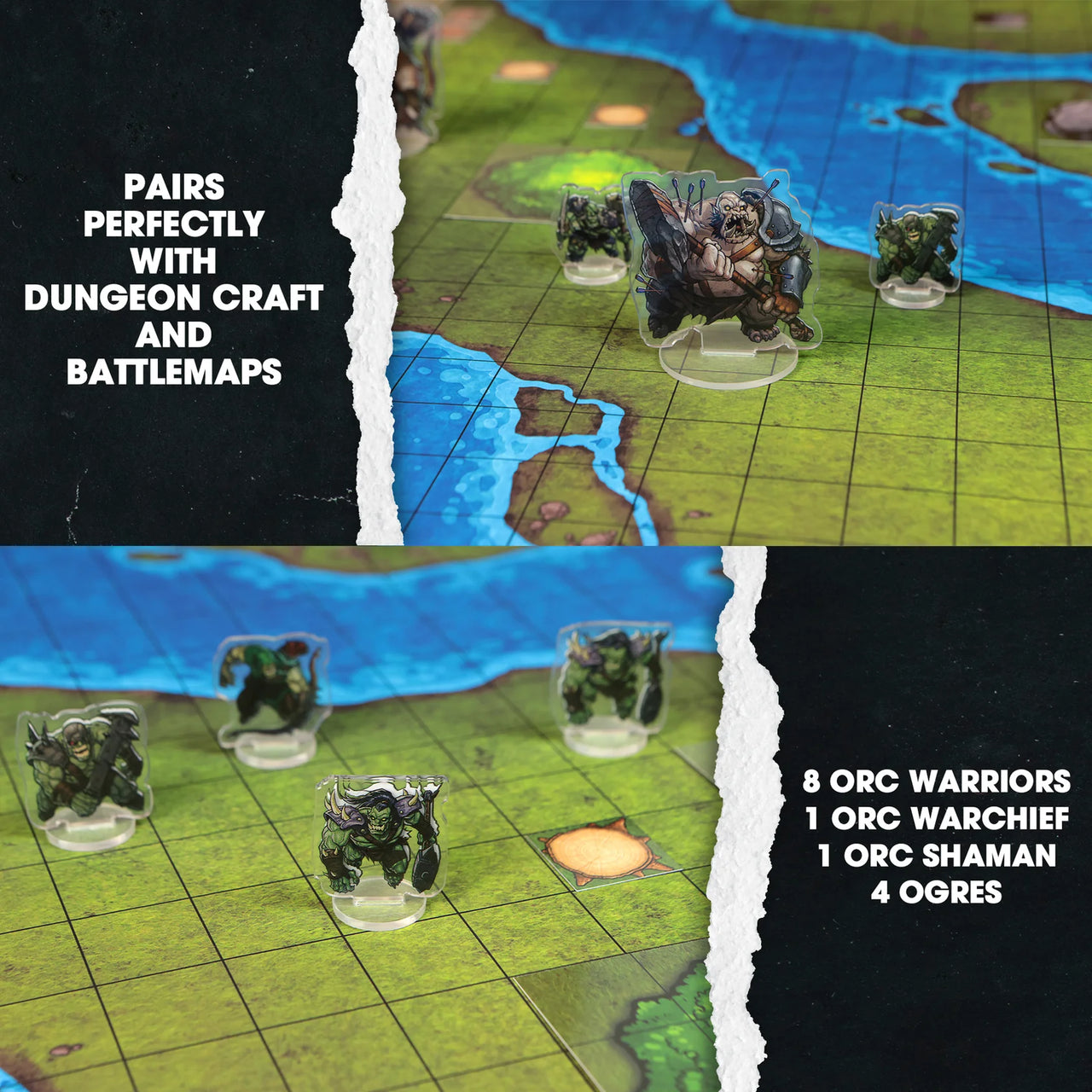 Dungeon Craft Flat Pack Miniatures: Orc Party
