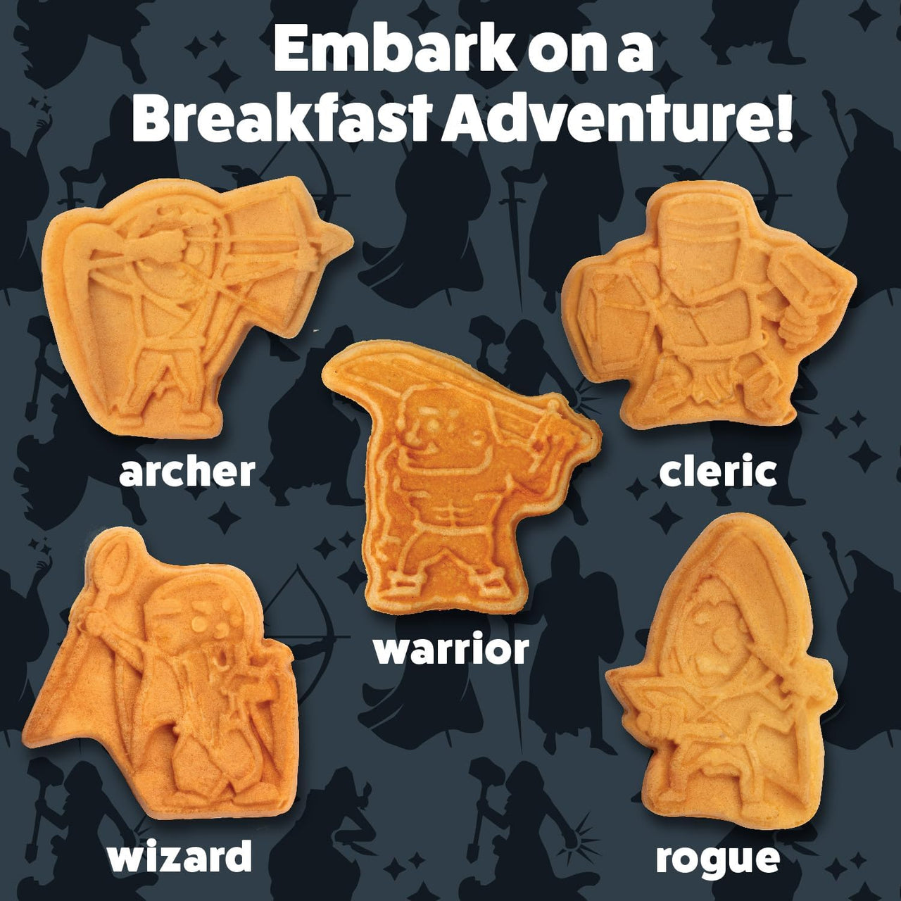 DND Dungeon Heroes Fantasy Mini Waffle Maker (EN)