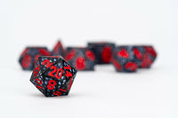 Fanroll Dice: Black Dragon Scales Resin Polyhedral Dice Set