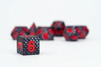 Fanroll Dice: Black Dragon Scales Resin Polyhedral Dice Set