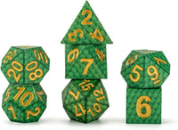 Fanroll Dice: Green Dragon Scales Resin Polyhedral Dice Set