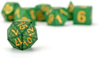 Fanroll Dice: Green Dragon Scales Resin Polyhedral Dice Set