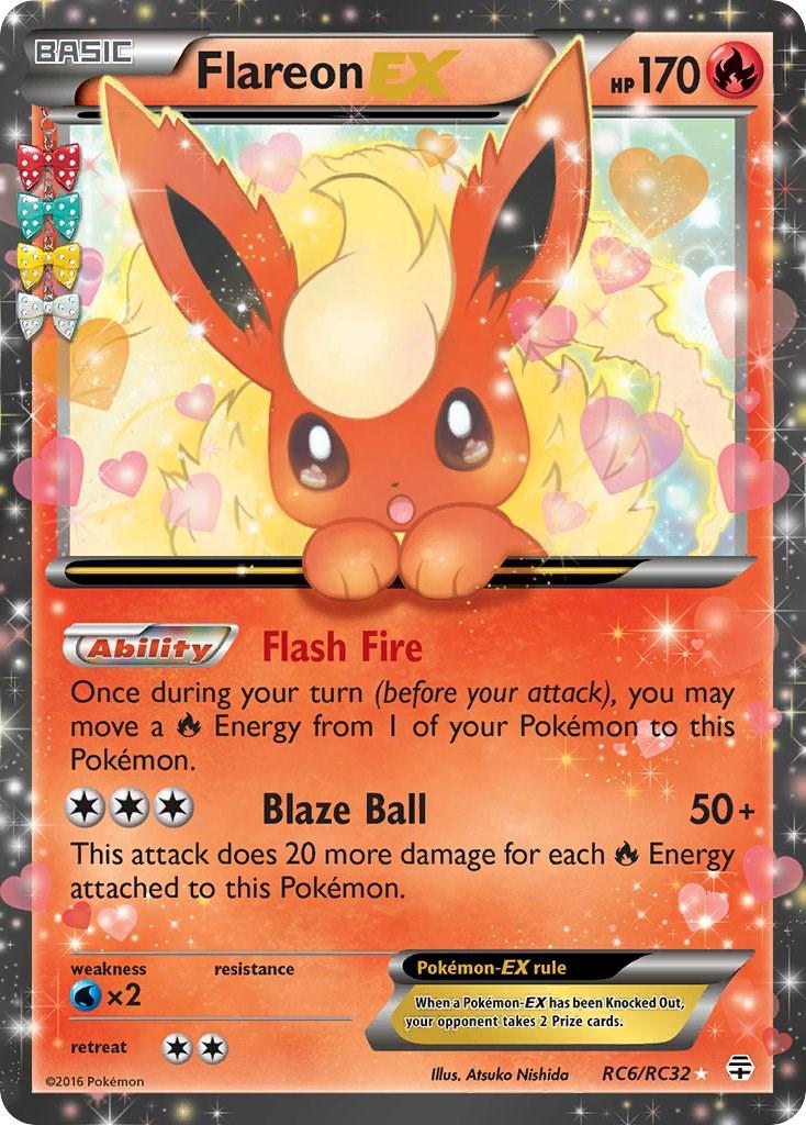 Pokémon TCG - Flareon Ex RC6 Carte Simple