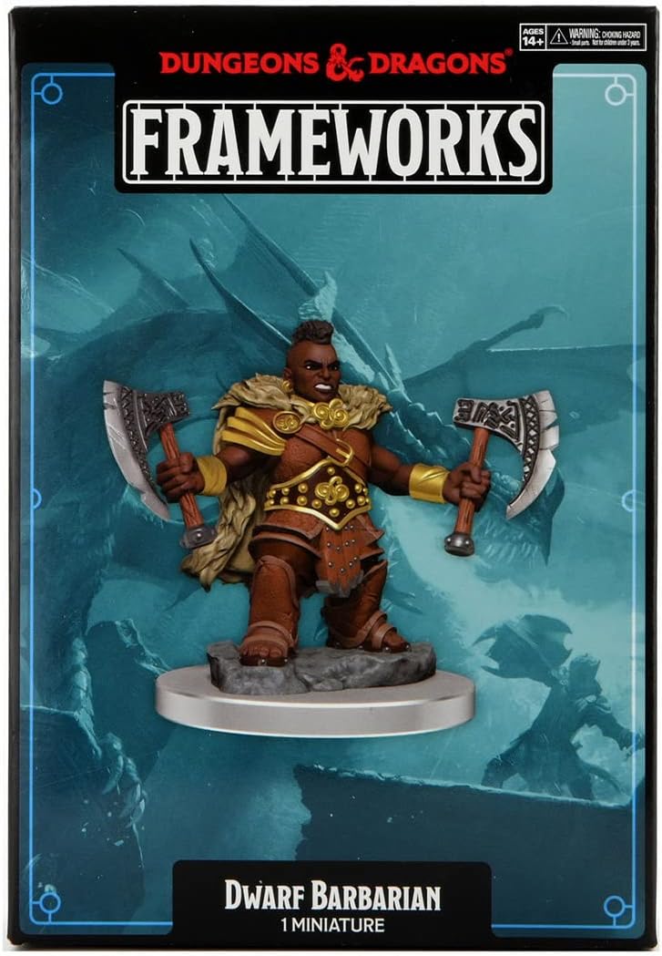 D&D Frameworks: Dwarf Barbarian Female Miniature