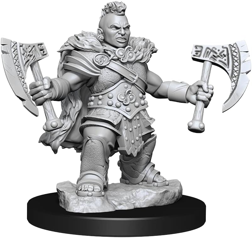 D&D Frameworks: Dwarf Barbarian Female Miniature