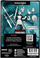 D&D Frameworks: Human Fighter Female Miniature