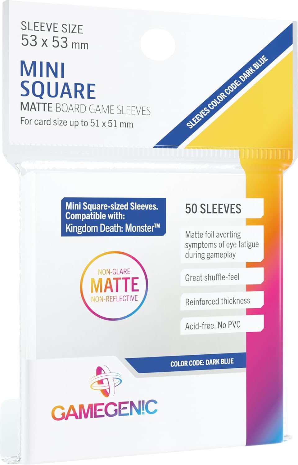 Gamegenic Board Game Sleeves Matte Mini Square 51 x51mm (50 sleeves)