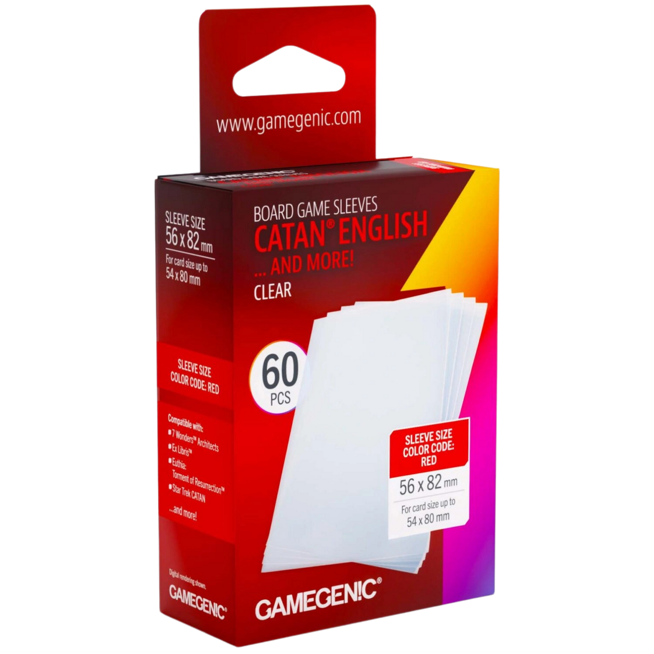 Gamegenic Board Game Sleeves Prime Catan 54 x 80mm (60 sleeves) New Package