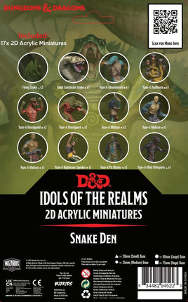D&D Idols of the Realms Snake Den 2D Acrylic Miniatures