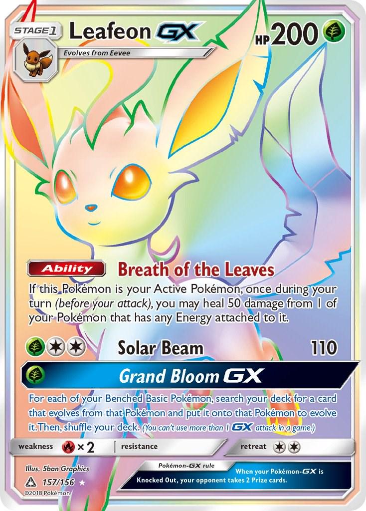 Pokémon TCG - Leafeon Gx #157 Ultra Prism