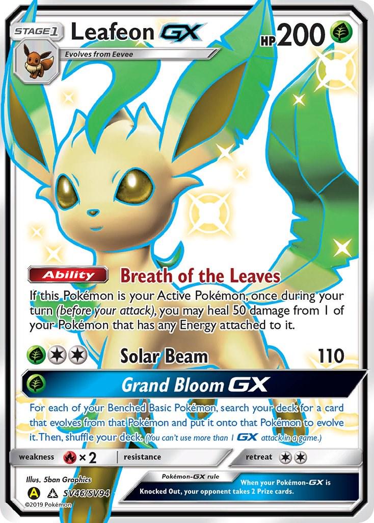 Pokémon TCG - Leafeon Gx SV46 Carte Simple