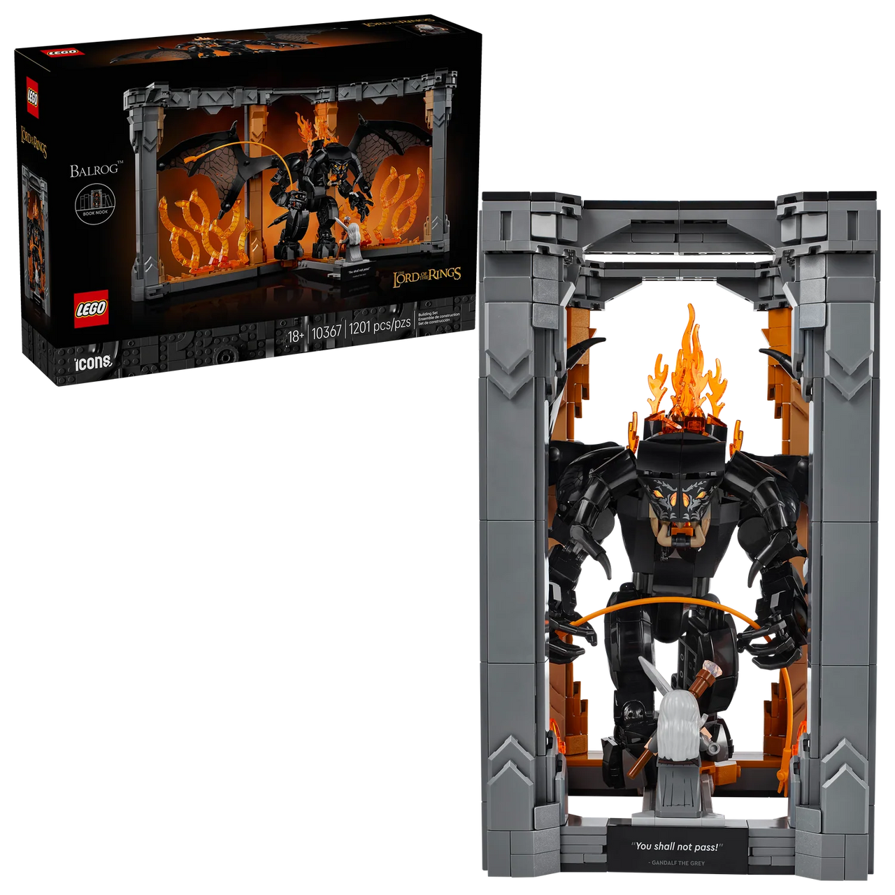 LEGO® The Lord of the Rings: Balrog™ Book Nook 10367
