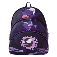 Pokémon Gengar Evolution Triple Pocket Mini Backpack