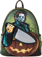 Halloween Michael Myers Pumpkin Glow Mini Backpack With Coin Bag