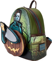 Halloween Michael Myers Pumpkin Glow Mini Backpack With Coin Bag