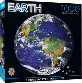 Solar System - Earth- 1000 Pieces Round Jigsaw Puzzle