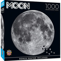 Solar System - The Moon - 1000 Pieces Round Jigsaw Puzzle