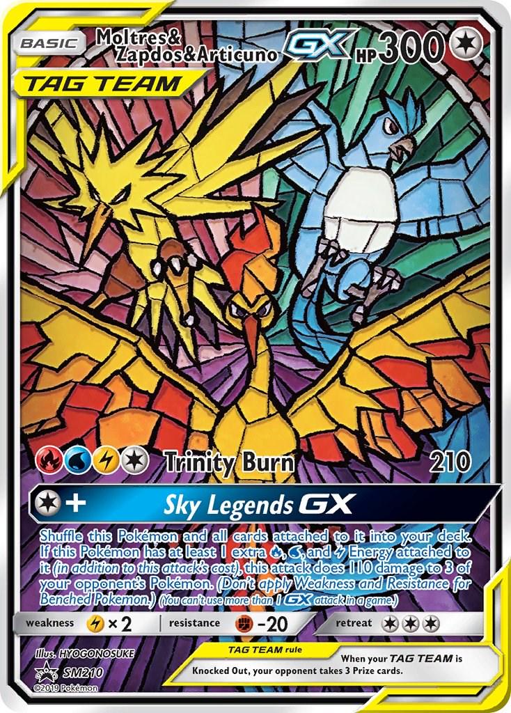 Pokémon TCG - Moltres & Zapdos & Articuno Gx Sm210 Carte Simple