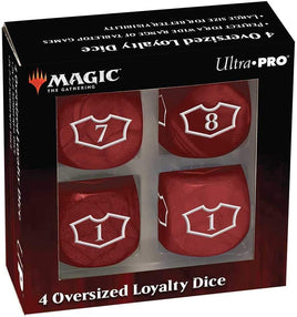 Magic the Gathering 4 Oversized Loyalty Dice - Moutains