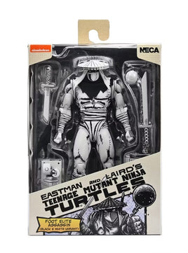 Neca Teenage Mutant Ninja Turtles - 7" Foot Elite Assassin Black & White Figure