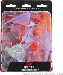 Nolzur's Unpainted D&D Miniatures Young Emerald Dragon W17