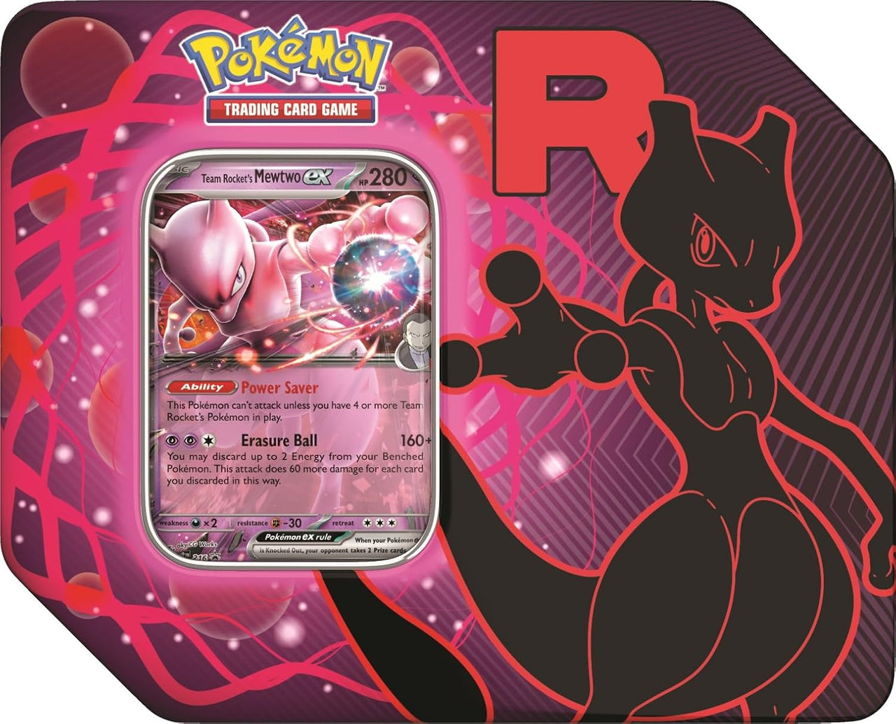 Pokémon TCG 2025 Team Rocket Tin - Mewtwo (EN)