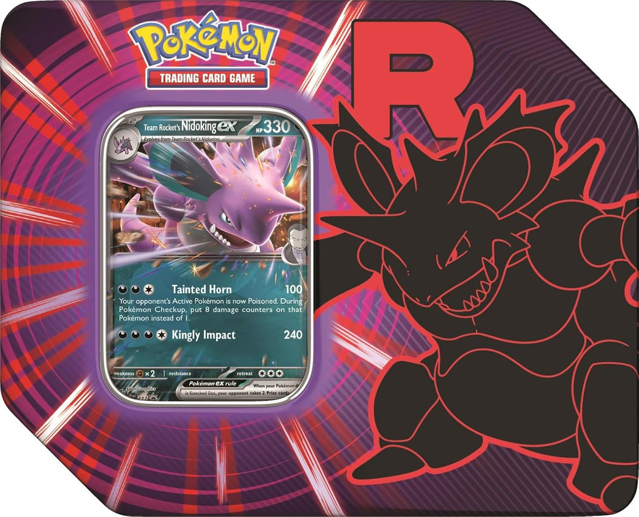 Pokémon TCG 2025 Team Rocket Tin - Nidoking (EN)