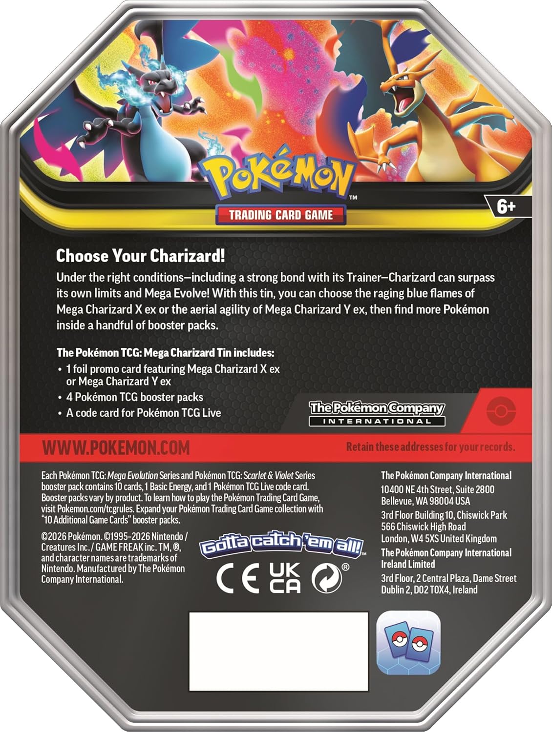Pokémon TCG: Mega Charizard X Tin 2026 (EN)