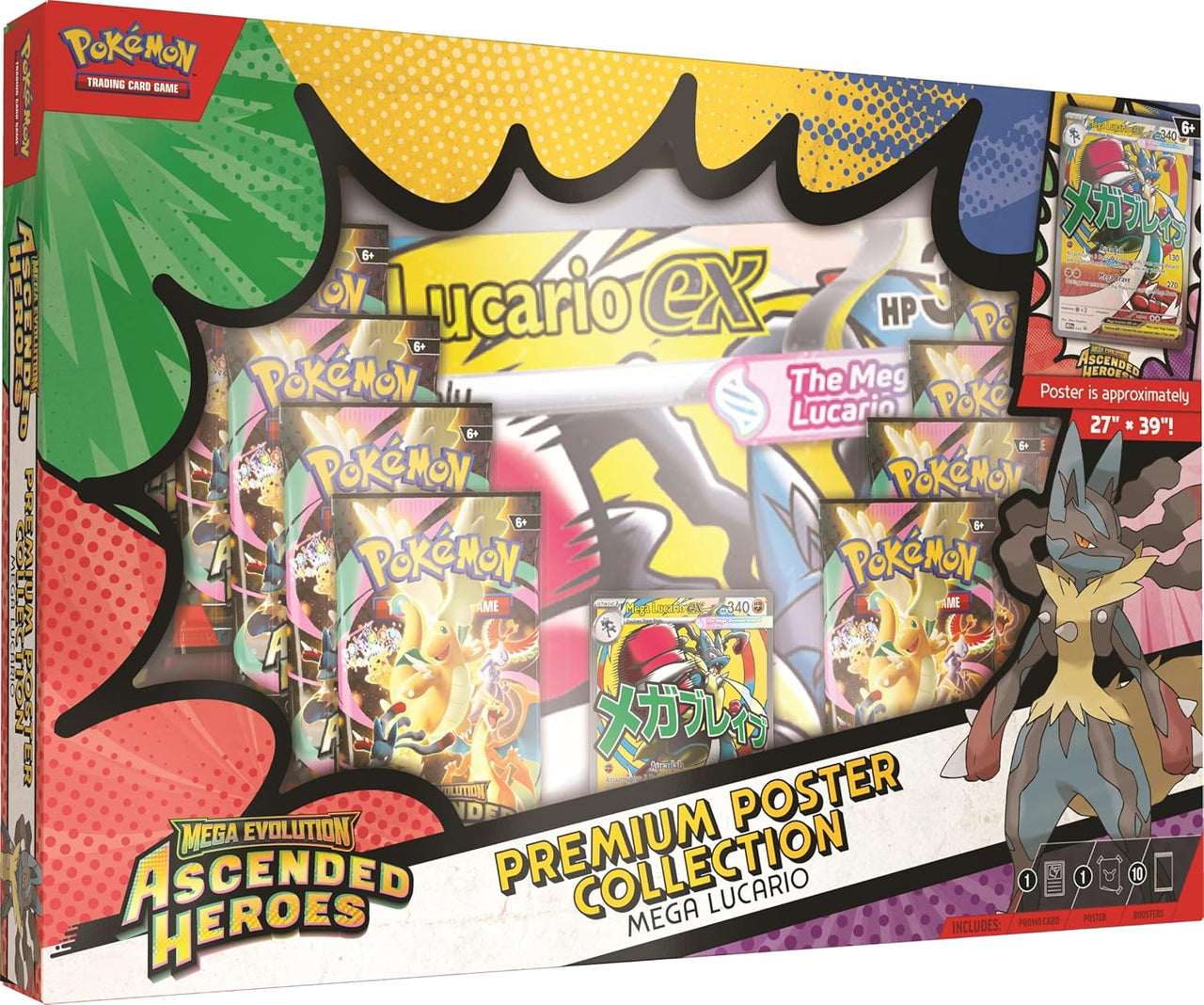 Pokémon TCG: Mega Evolution—Ascended Heroes Premium Poster Collection Lucario (EN)